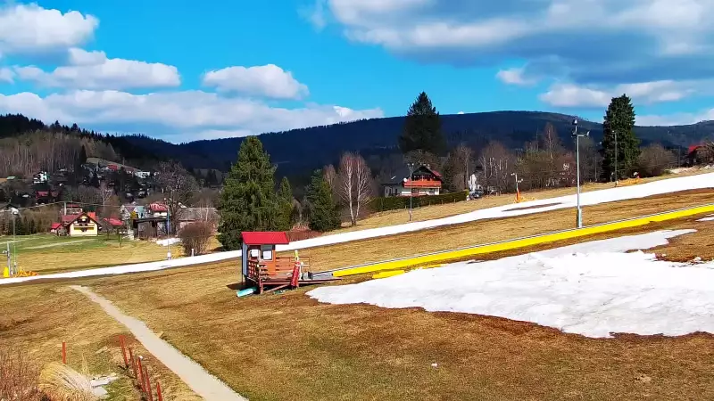 KAMERA Rodzinny Cieńków w Wiśle Malince - widok na orczyk