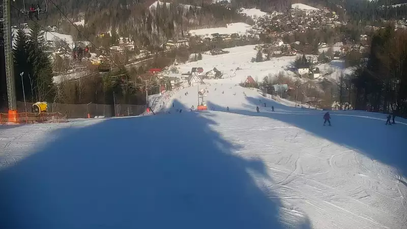 Widok na stację narciarską CIEŃKÓW-SKI.