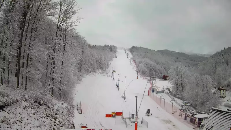 WISŁA HOTEL STOK - widok na dolną trasę