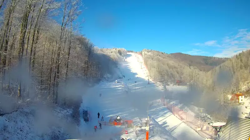 WISŁA HOTEL STOK - widok na dolną trasę