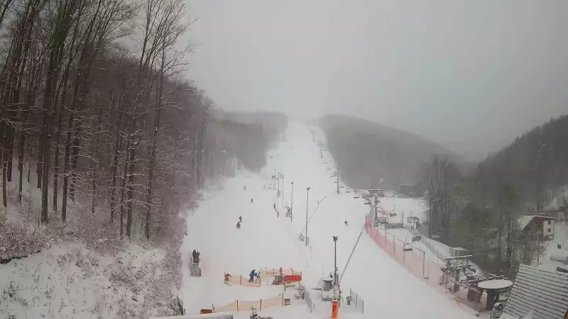 WISŁA HOTEL STOK - widok na dolną trasę