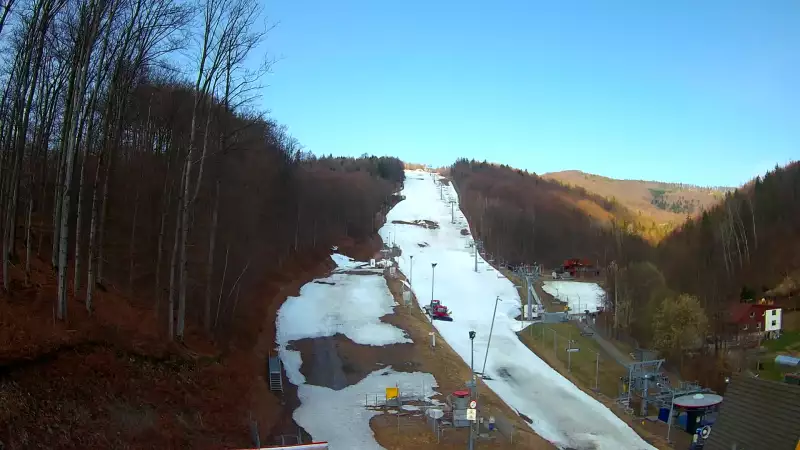 WISŁA HOTEL STOK - widok na dolną trasę