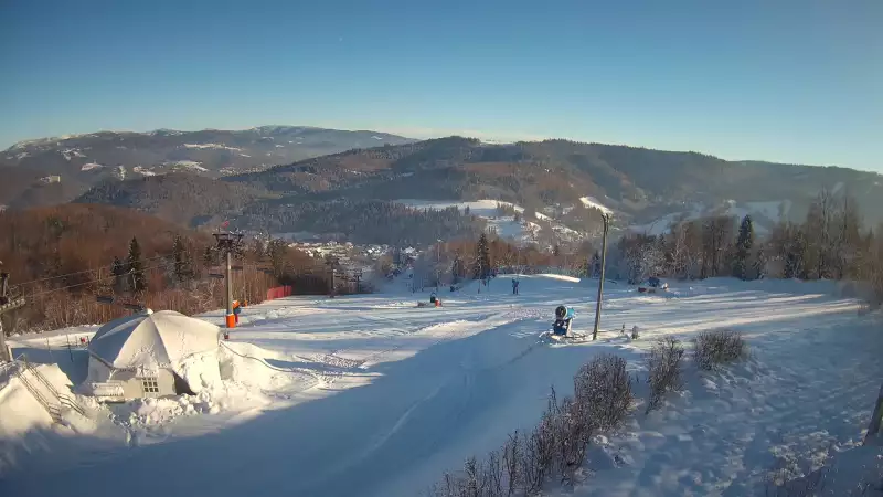 KAMERA LIVE z rodzinnego ośrodka narciarskiego STOK w Wiśle.