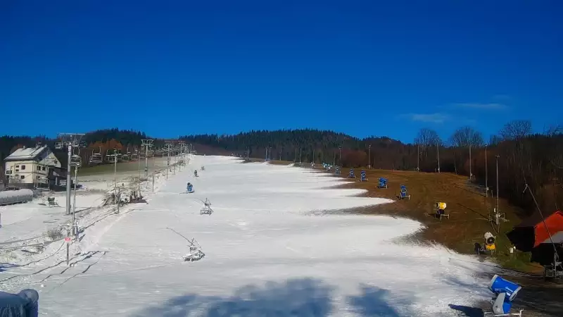 Widok z Kamery na STOK KLEPKI w Wiśle na żywo