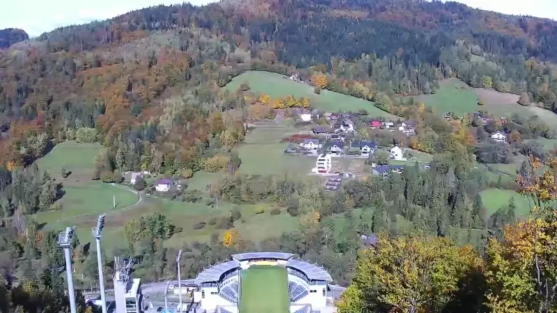 Widok ze skoczni Adama Małysza w Malince - KAMERA LIVE