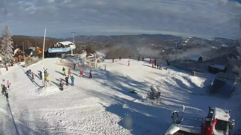 WISŁA SOSZÓW - widok na trasę narciarską