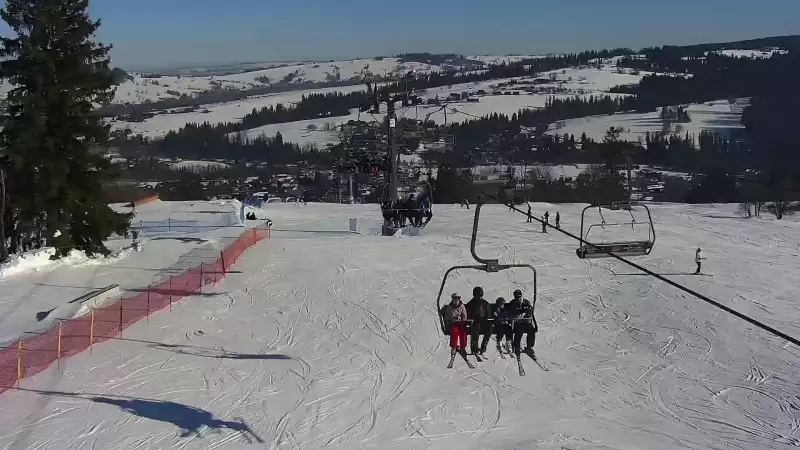 Widok z Kamery na kolej krzesełkową WITÓW SKI