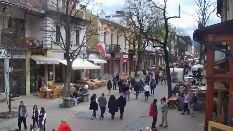 Krupówki - Camera on the promenade in Zakopane