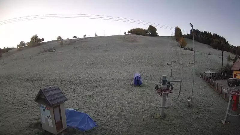 Widok na stok narciarski Wojtek w Zawoi