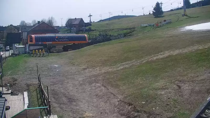 Widok z Kamery na stok Zieleniec Sport Arena - Winterpol