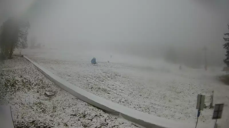 Widok na szkółkę narciarską Winterpol w Zieleńcu