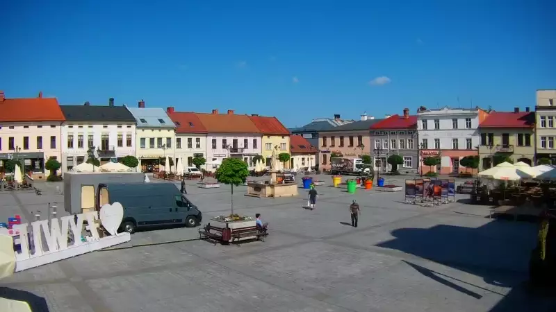Widok z kamery na Rynek z Żywca - Nowość