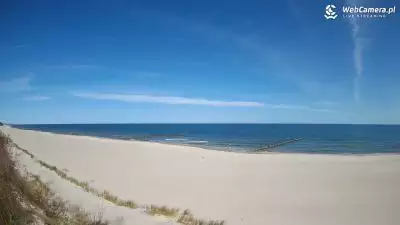 Nowy widok na uroczą plażę w Kuźnicy na Półwyspie Helskim 