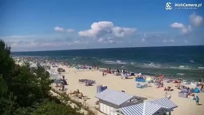 Czwartek na plaży w Krynicy Morskiej [film]