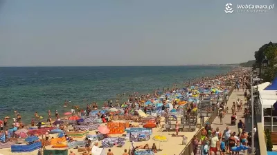 Tak wygląda plaża w Sarbinowie tego lata.