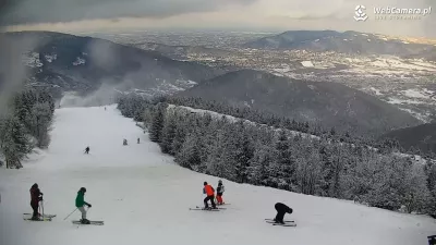 Skrzyczne – zimowa perła Beskidu Śląskiego widziana na żywo przez kamerę WebCamera.pl