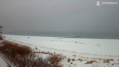 Bałtyk zasypany śniegiem. Takiej zimy nad morzem dawno nie było [ujęcia z kamer]