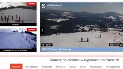 Zdjęcie z nowości 100 najlepszych miejsc na narty w Polsce. Okiem kamery możesz w łatwy i szybki sposób sprawdzić aktualne warunki narciarskie na stokach. Kliknij