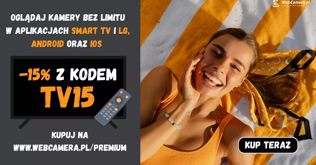 Zyskaj dostęp do ponad 600 kamer w jakości Premium z kodem TV15!