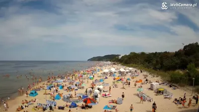 Była godzina 13:10 na plaży w Międzyzdrojach