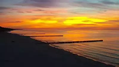 Zdjęcie z nowości Wczorajszy zachód słońca nad Bałtykiem. A czy dziś będzie równie zjawiskowy... ? Śledź kamerę, dodaj do ulubionych.