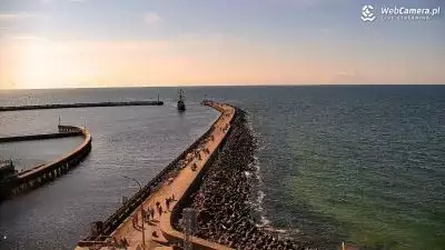 Widok z Kamery na morze w Darłówku 