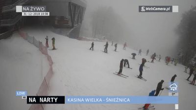 Prezentacja warunków narciarskich na beskidzkich stacjach narciarskich.