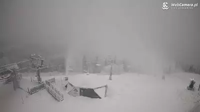 Widok z Kamery na górnej stacji narciarskiej HOTEL STOK W WIŚLE.