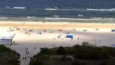 Widok z Kamery obrotowej na plażę w Świnoujściu.