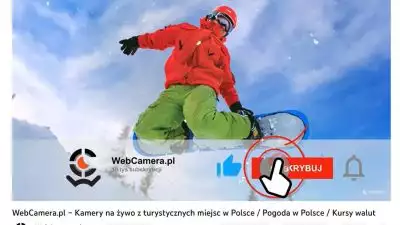 Subskrybuj nasz kanał na You Tube - Tam na bieżąco transmitujemy sytuacje pogodową również na stokach narciarskich.