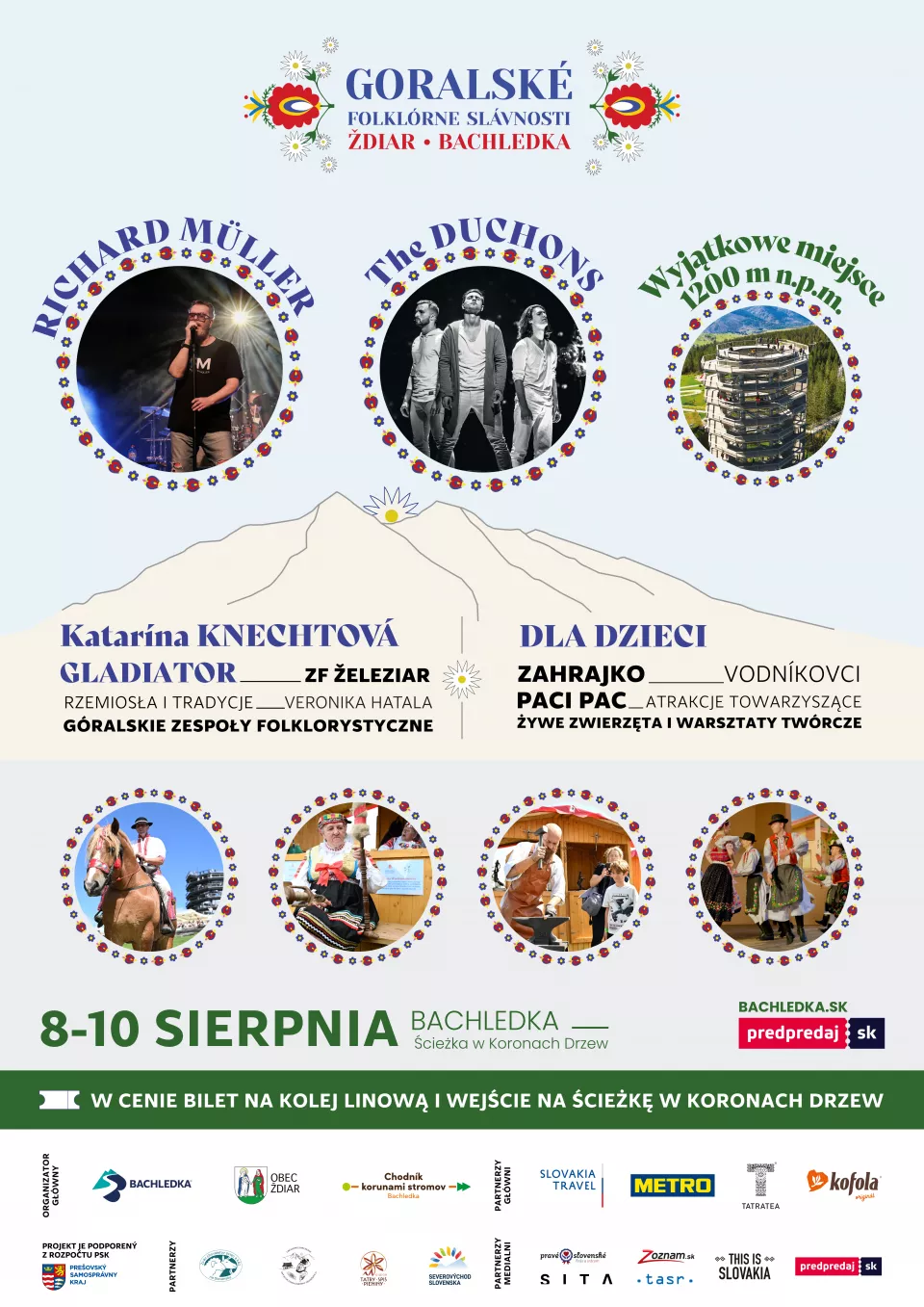 Pod Tatrami wielkie świętowanie - kultura góralska, koncert Richarda Müllera, Zespółu TerazMy, The Duchons i Gladiator