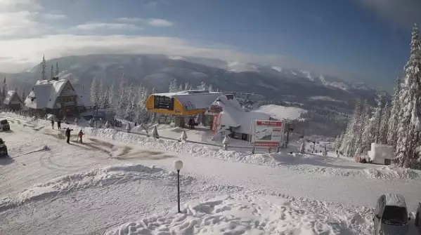 foto: zdjęcie z kamery na stację narciarską Małe Ciche 