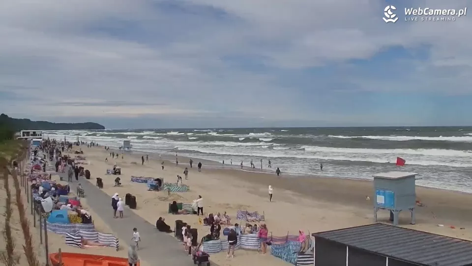 plaża we Władysławowie w czasie sztormu - 08.07.2026r. 