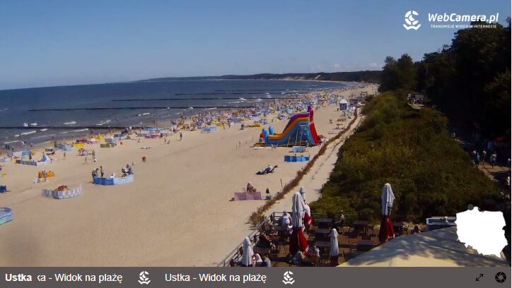  Zdjęcie z widokiem na plażę w ustce.