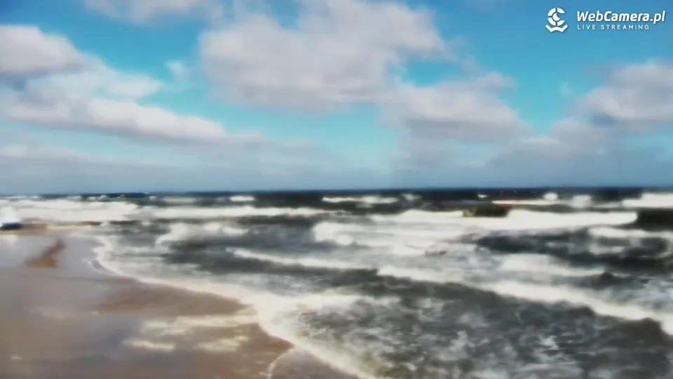 Ujęcie z kamery na plażę w Niechorzu Ujęcie z kamery na plażę w Niechorzu
