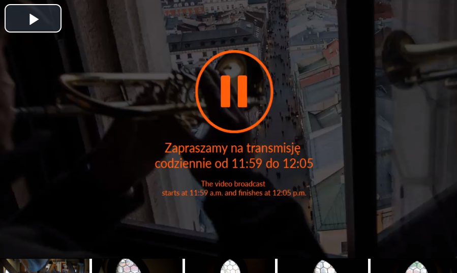 Zobacz jak wygląda odgrywanie hejnału z Wieży Mariackiej na żywo.