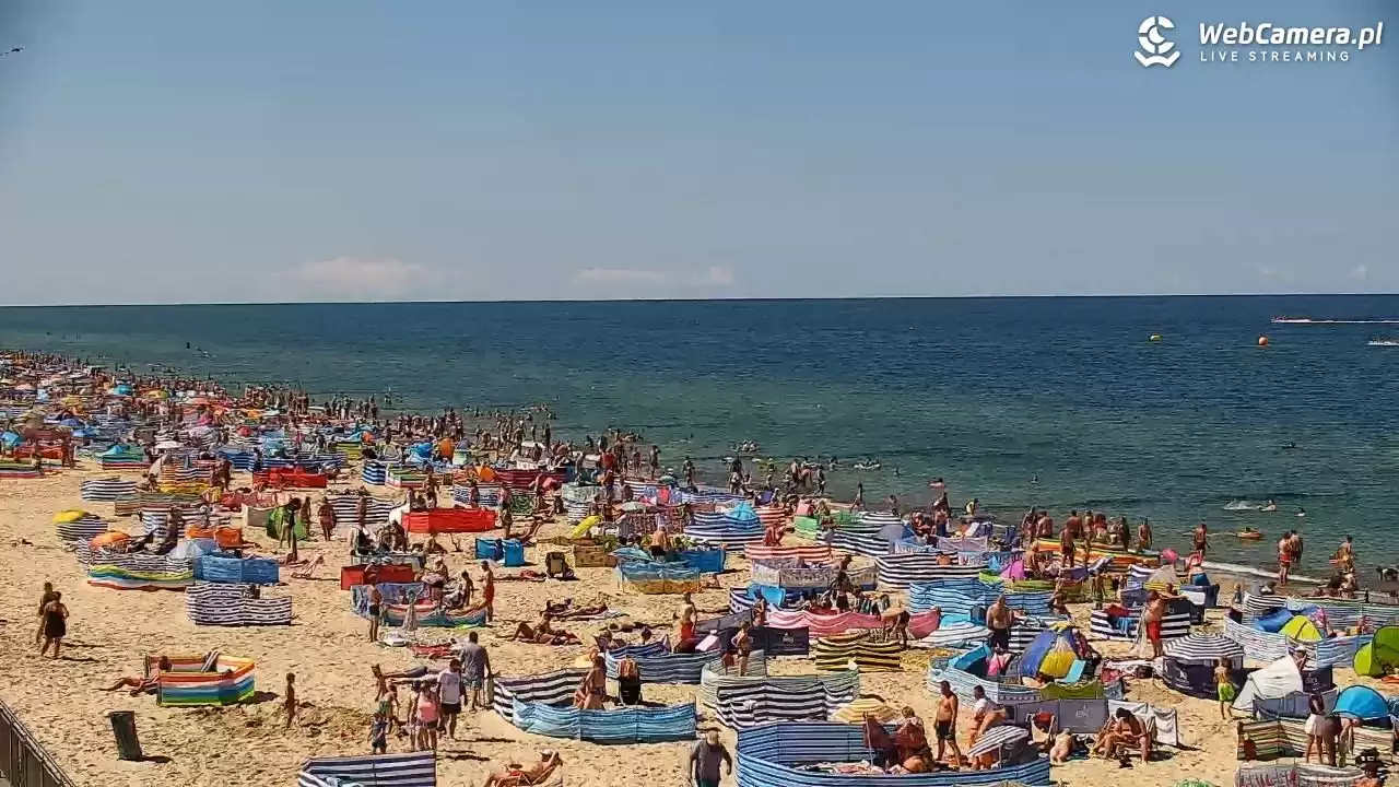 Zdjęcie z kamery na plażę w Sarbinowie