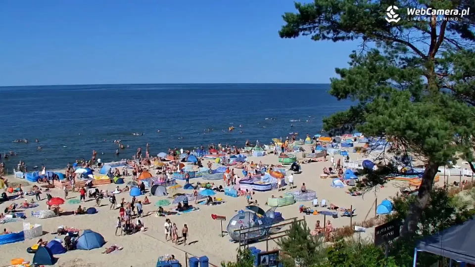 widok na plażę w Stegnie - sezon 2023r