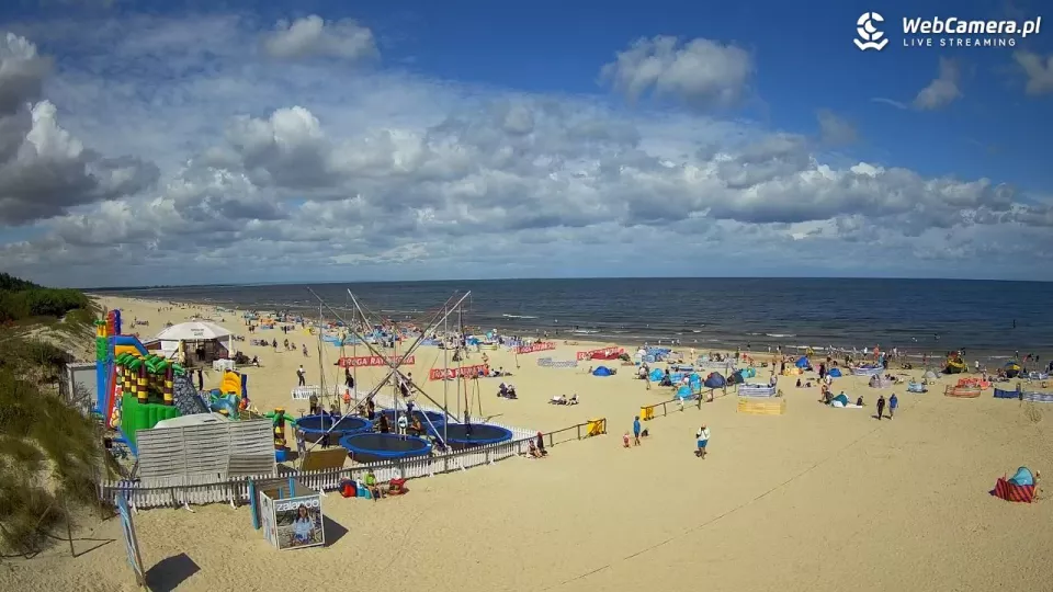 Wakacyjna środa na plaży w Jantarze - zobacz co nagrała kamera