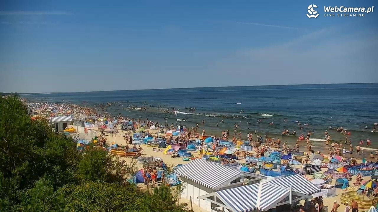 Tłumy plażowiczów w Krynicy Morskiej - lipiec 2022 rok