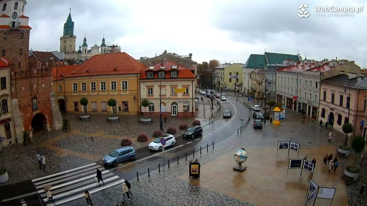 zdjęcie z kamery z widokiem na Plac Łokietka w Lublinie