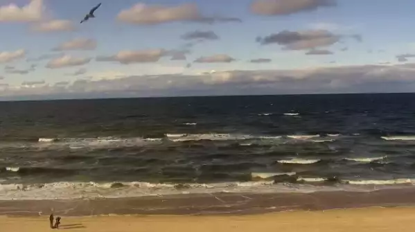 Zdjęcie z kamery na plażę w Międzywodziu