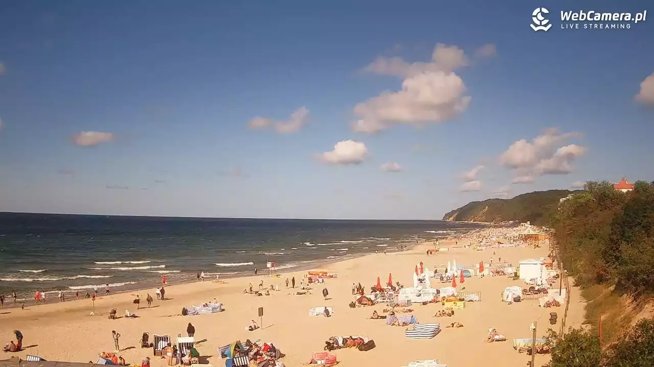 Zdjęcie z kamery na plażę w Międzyzdrojach 