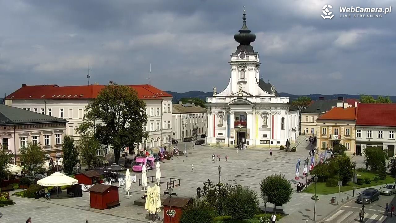 Ujęcie z kamery na Wadowicki Rynek - zobacz Live 