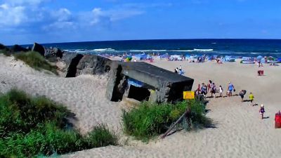 Plaża i bunkry w miejscowości Bobolin Plaża w Bobolinie