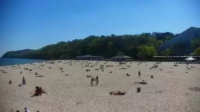 Gdyńska plaża w wakacje