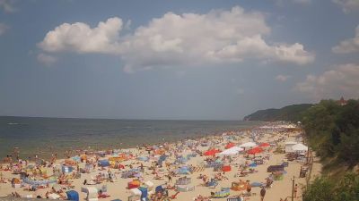 Bałtyk najchętniej wybierany przez turystów Międzyzdroje wschodnia strona plaży