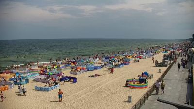 Plaża i deptak w Sarbinowie Promenada nadmorska w Sarbinowie