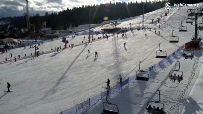 Zespół hotelowo-usługowo- narciarski BANIA Ski & Fun w Białce Tatrzańskiej KIlka tras narciarskich, wyciagi krzesełkowe i orczykowe w stacji Bania w Białce Tatrzańskiej