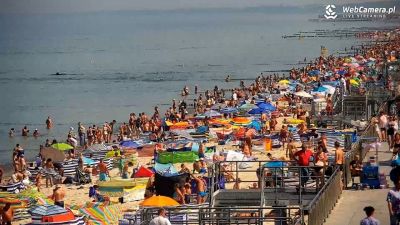 Parawany na plaży w Sarbinowie